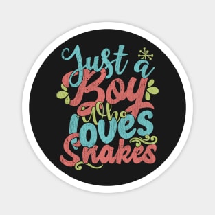 Just A Boy Who Loves Snakes Gift graphic Magnet